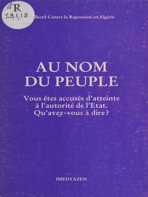cover image of Au nom du peuple